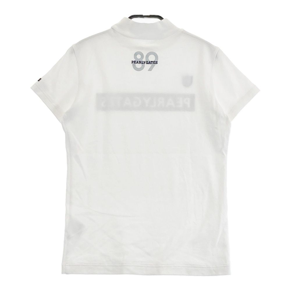 サイズ：0 PEARLY GATES パーリーゲイツ  ハイネック半袖Tシャツ  ホワイト系 [240101495936] ゴルフウェア レディース ストスト サイズ：0 PEARLY GATES パーリーゲイツ ハイネック半袖Tシャツ