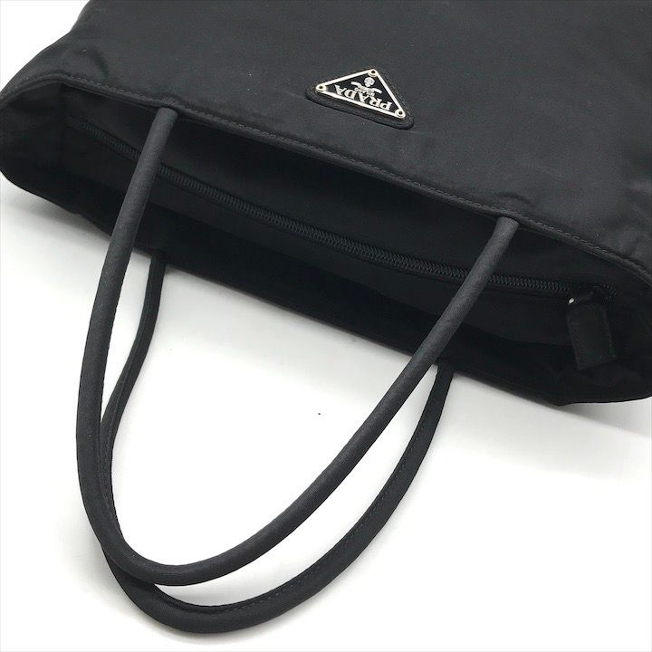 美品 PRADA プラダ ナイロン テスート 三角ロゴ ロゴ金具 トート