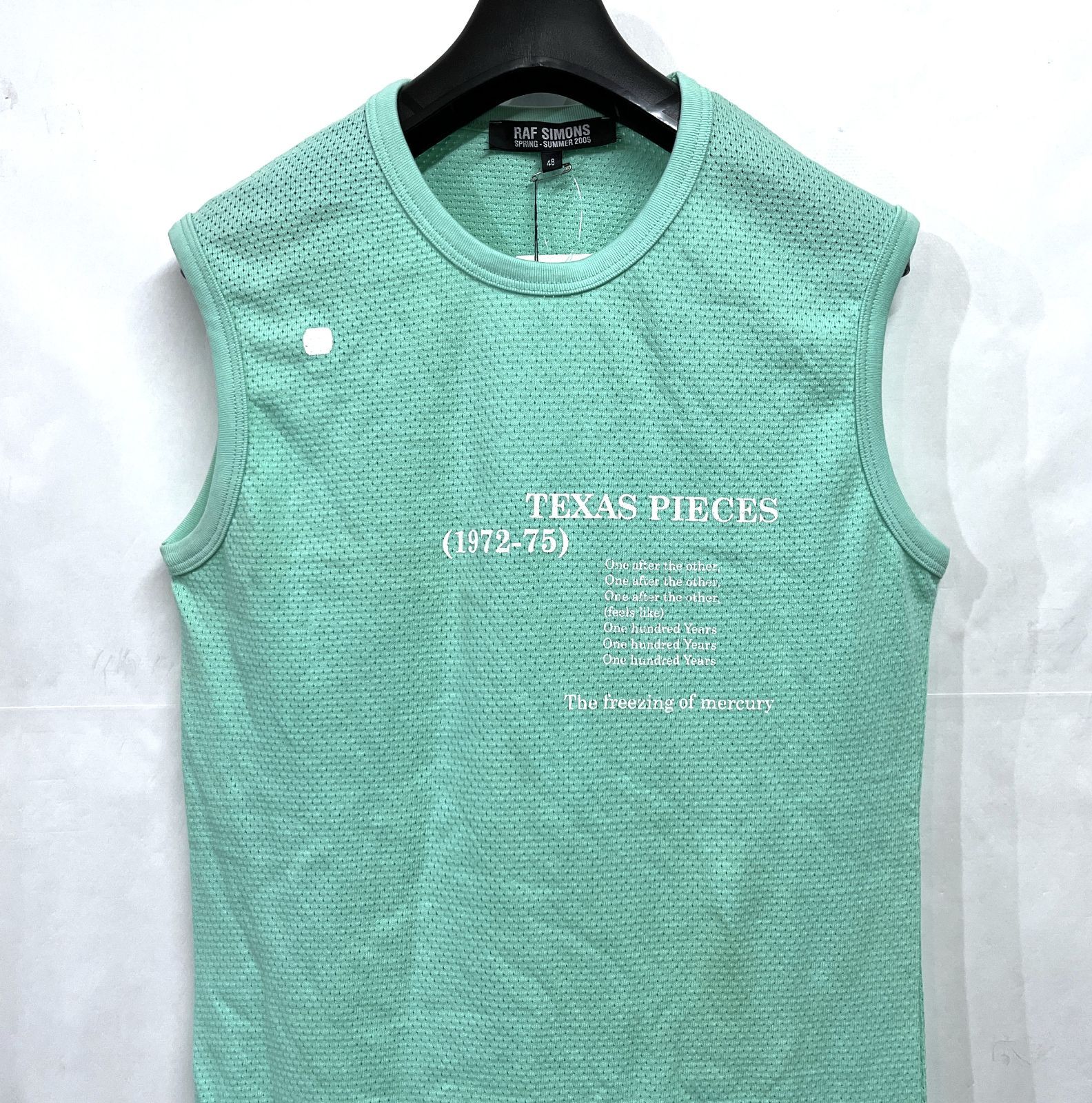 ラフシモンズ2005ssノースリーブカットソー RAF SIMONS アーカイブ 05ss 52 タンクトップ ノースリーブ