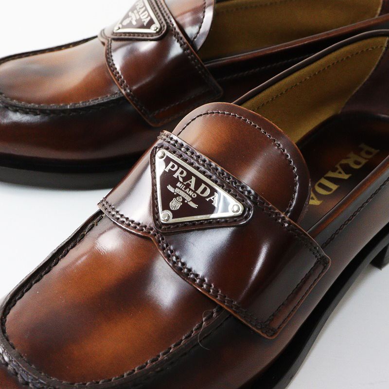 セール　ローファー　サイズ36 PRADA オーストリッチ 楽天市場】プラダ （PRADA） ブラッシュドレザー ミュール