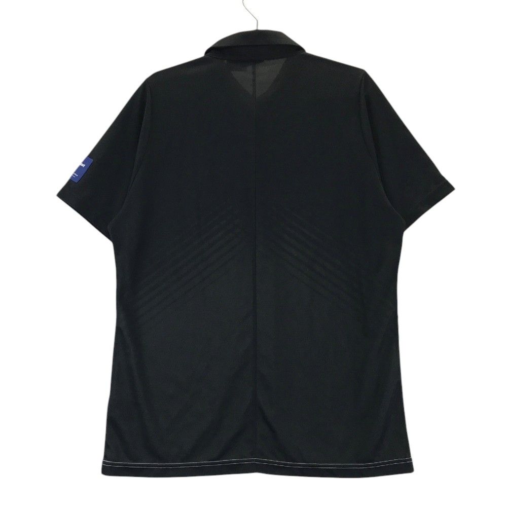 サイズ：XO DESCENTE GOLF デサントゴルフ  半袖ポロシャツ 総柄 ブラック系 [240101417863] ゴルフウェア メンズ ストスト サイズ：XO DESCENTE GOLF デサントゴルフ 半袖ポロシャツ 総柄
