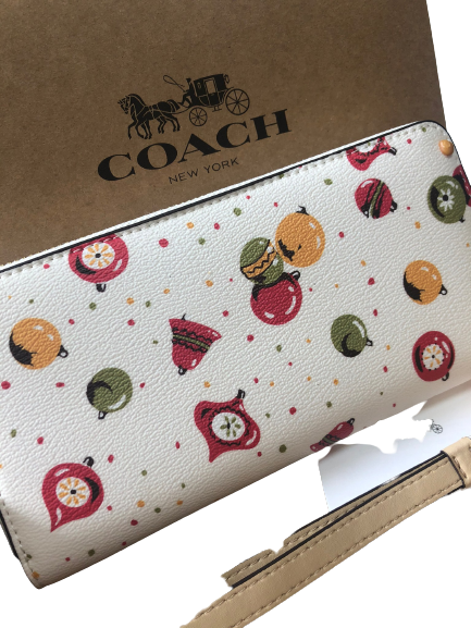 【夏コーデ】⭐COACH オーナメント プリント ジップアラウンド 長財布⭐