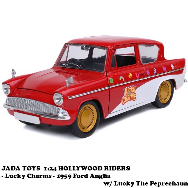 ミニカー 1959 Ford Anglia w/ Lucky The Peprechaun Amazon | 1:24 LUCKY CHARMS 1959 Ford Anglia w/Lucky The