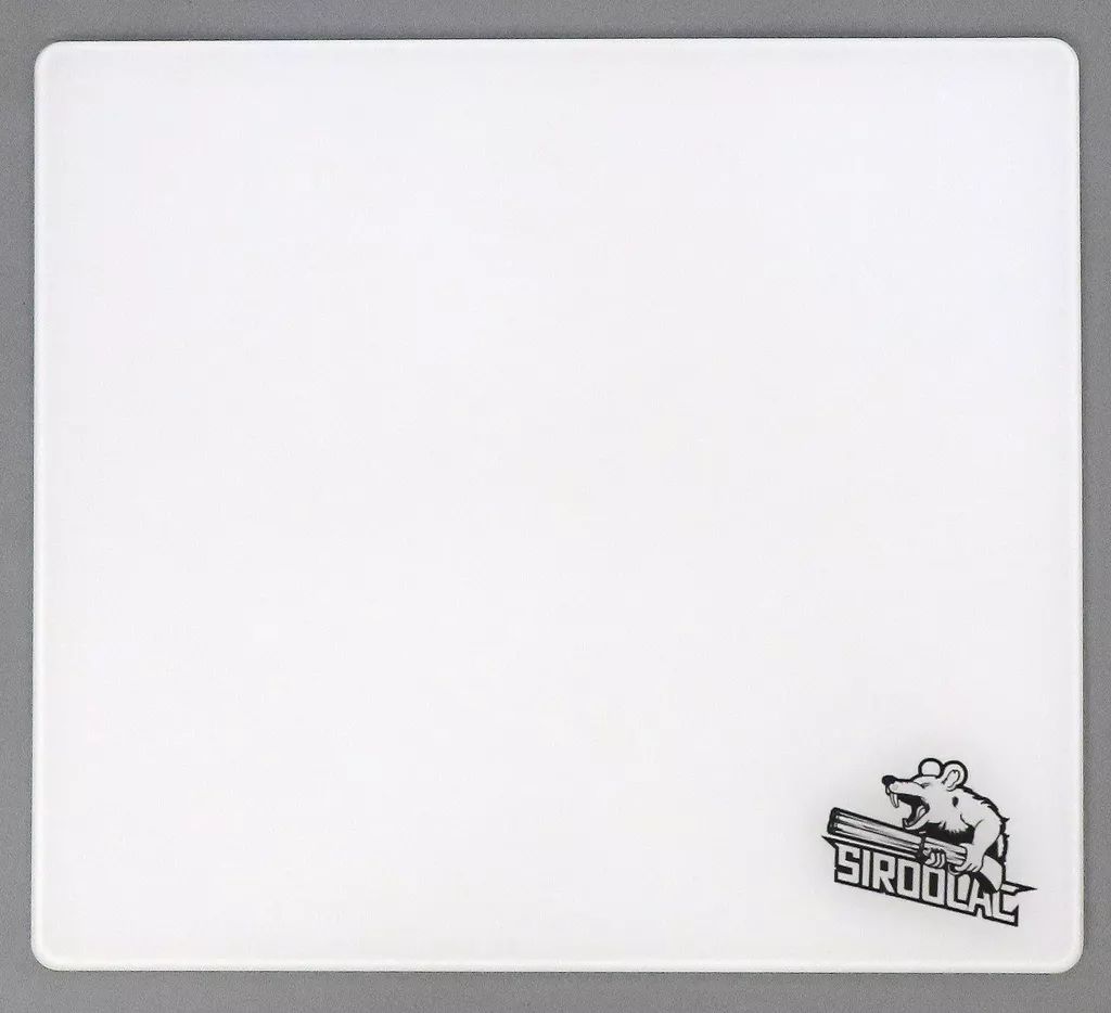 【中古】PCハード SIROOLAC グラスゲーミングマウスパッド 320mm×360mm(ホワイト)
