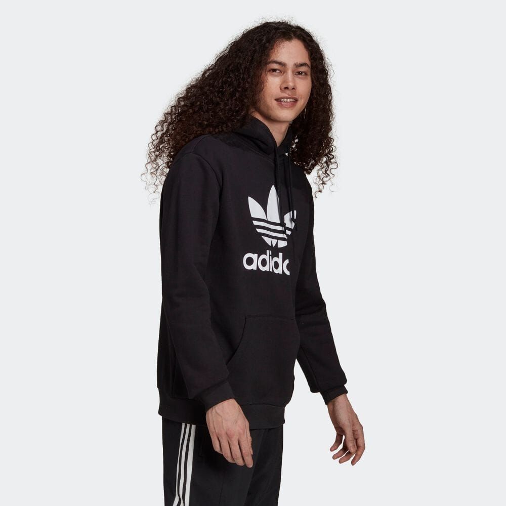 アディダスオリジナルス adidas Originals アディカラー クラシックス トレフォイル パーカー フーディ メンズ３ＸＬまで MENS  H06667 ADICOLOR CLASSICS TREFOIL HOODIE BLACK × WHITE - メルカリ