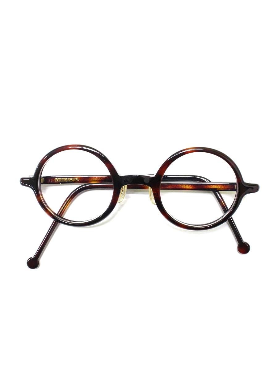 美品OWL MILS ボックス型 サングラス ブラック ボストン型メガネ