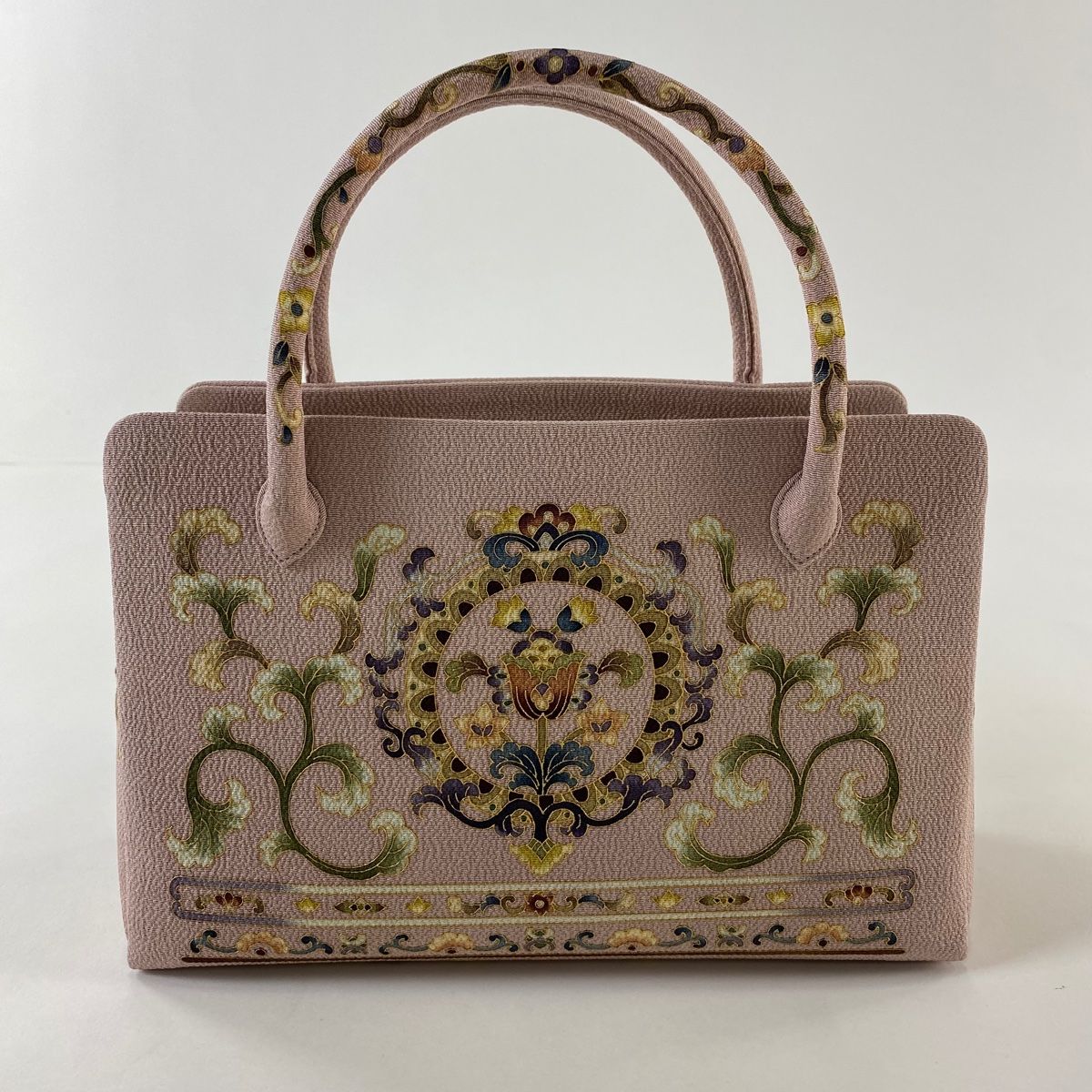 和装バッグ 美品 逸品 フォーマル 利休バッグ OKAJIMA 草花 花