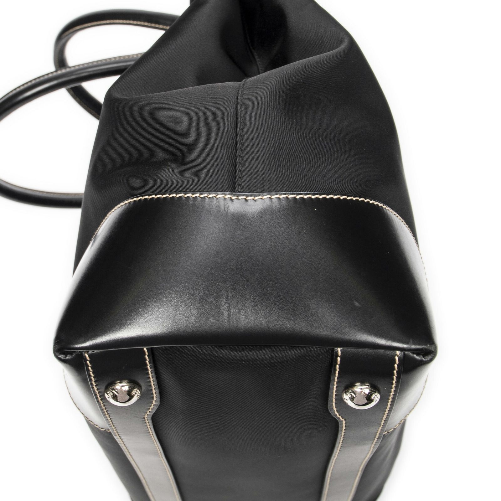 プラダショッピングトート黒ナイロンキャンバスA