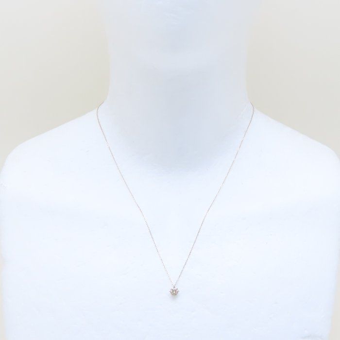 Kashikey カシケイ ソリティア ネックレス 一粒ブラウンダイヤモンド  