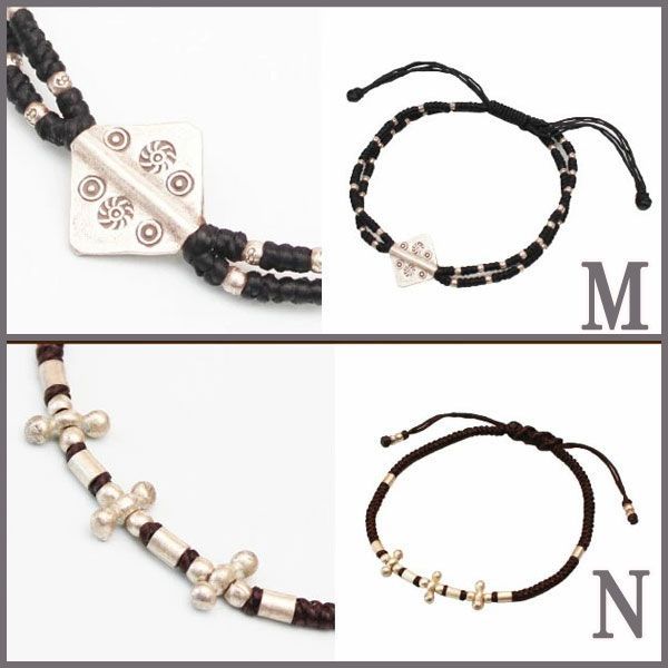 タイ カレン族 シルバー ブレスレット ／M-Rタイプ ／タイ製／新品