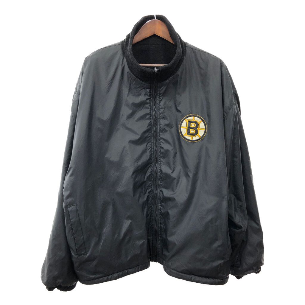 90年代 NHL ボストン・ブルーインズ リバーシブル ジャケット 大きいサイズ プロチーム (メンズ XXL) 中古 古着 R0191