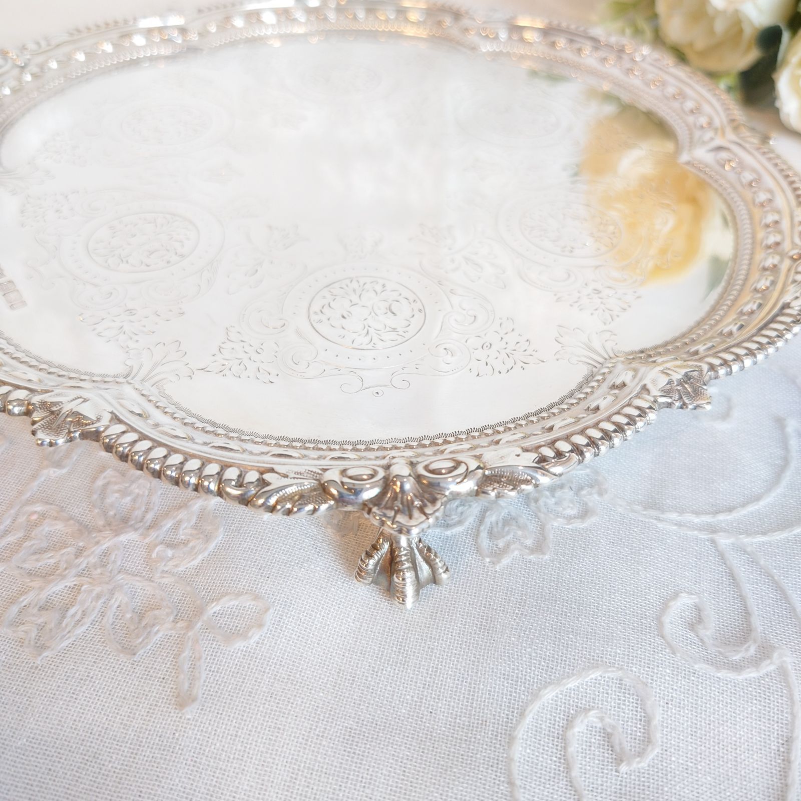 Mappin＆Webb sterling silver cake stand ケーキスタンド 純銀 シルバートレイ - メルカリ