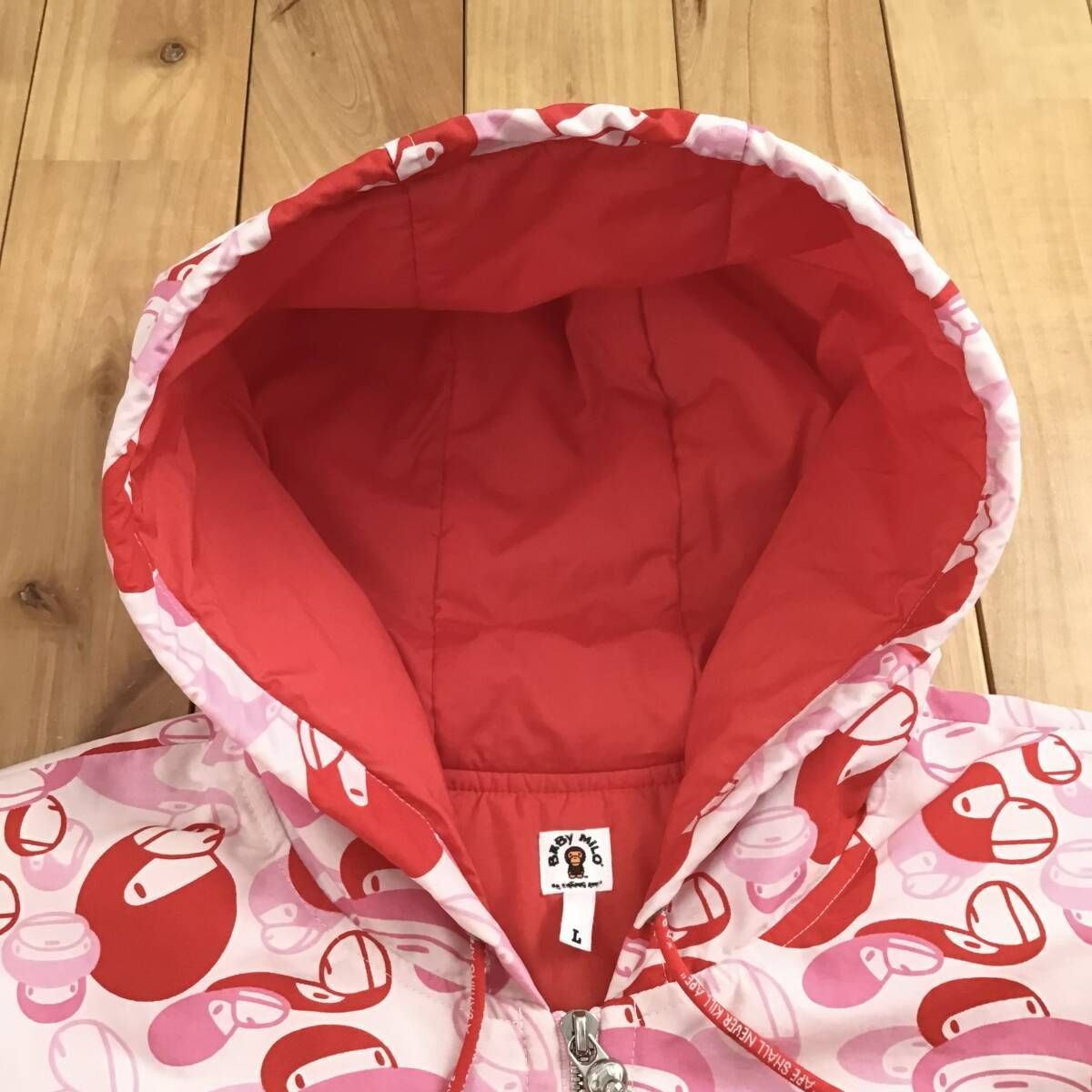 Milo camo pink パーカー ジャケット Lサイズ a bathing ape BAPE zip