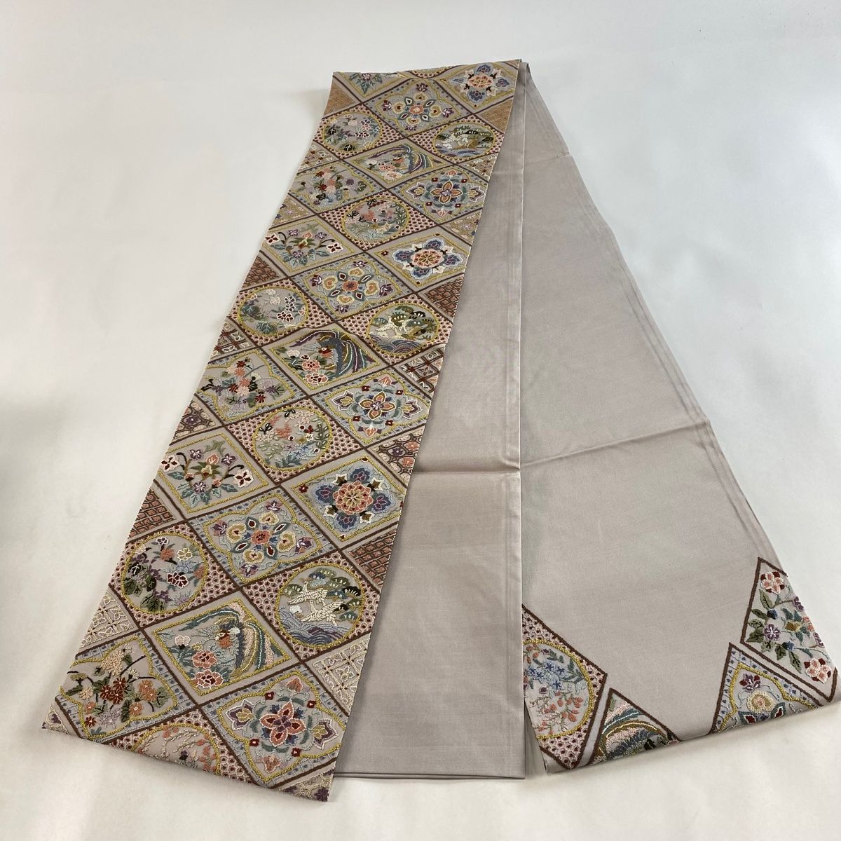 平和屋着物○森英恵・HANAE MORI 西陣 佐々木染織謹製 六通柄袋帯 唐織