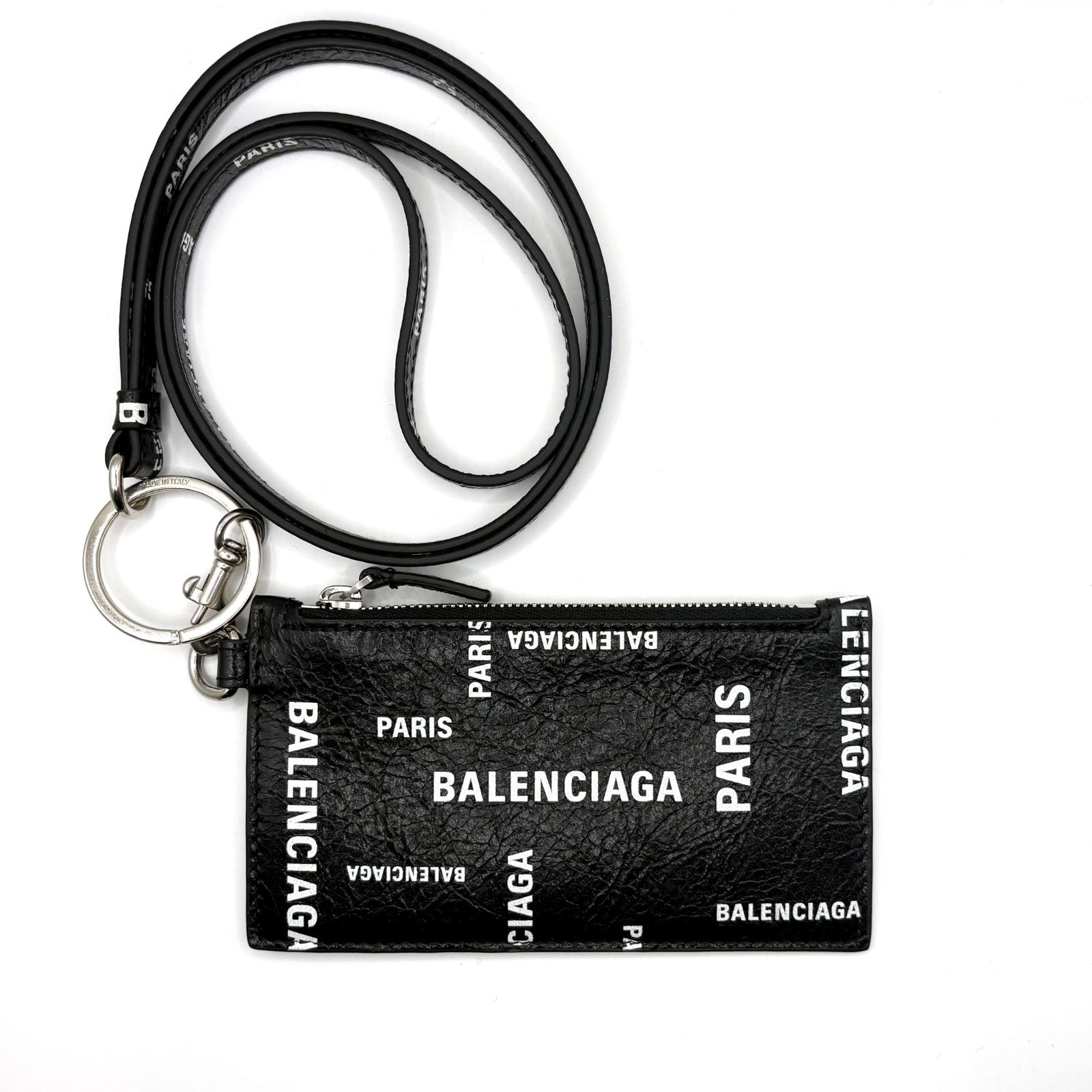 新品未使用訳アリ】BALENCIAGA ネックストラップ付カードケース ポーチ