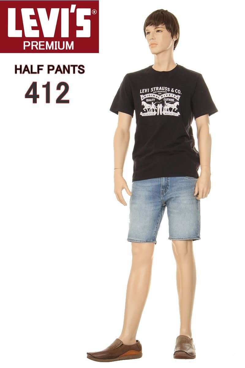 LEVI'S 412 39387-0019 SLIM SHORTS FLEX STRETCH DENIM HALF PANTS リーバイス 412 ハーフパンツ ショートパンツ 短パン ストレッチデニム ショーツ