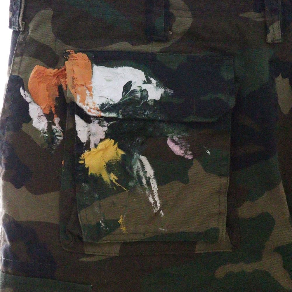cvtvlist (カタリスト) LOGO PAINT BDU WOODLAND CAMO SHORTS ロゴ