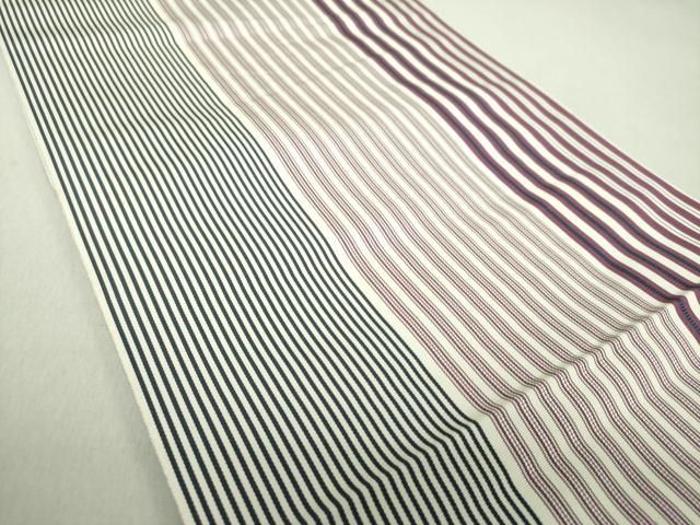 平和屋着物○本場筑前博多織 八寸名古屋帯 間道 正絹 逸品 DAAV6173ps  