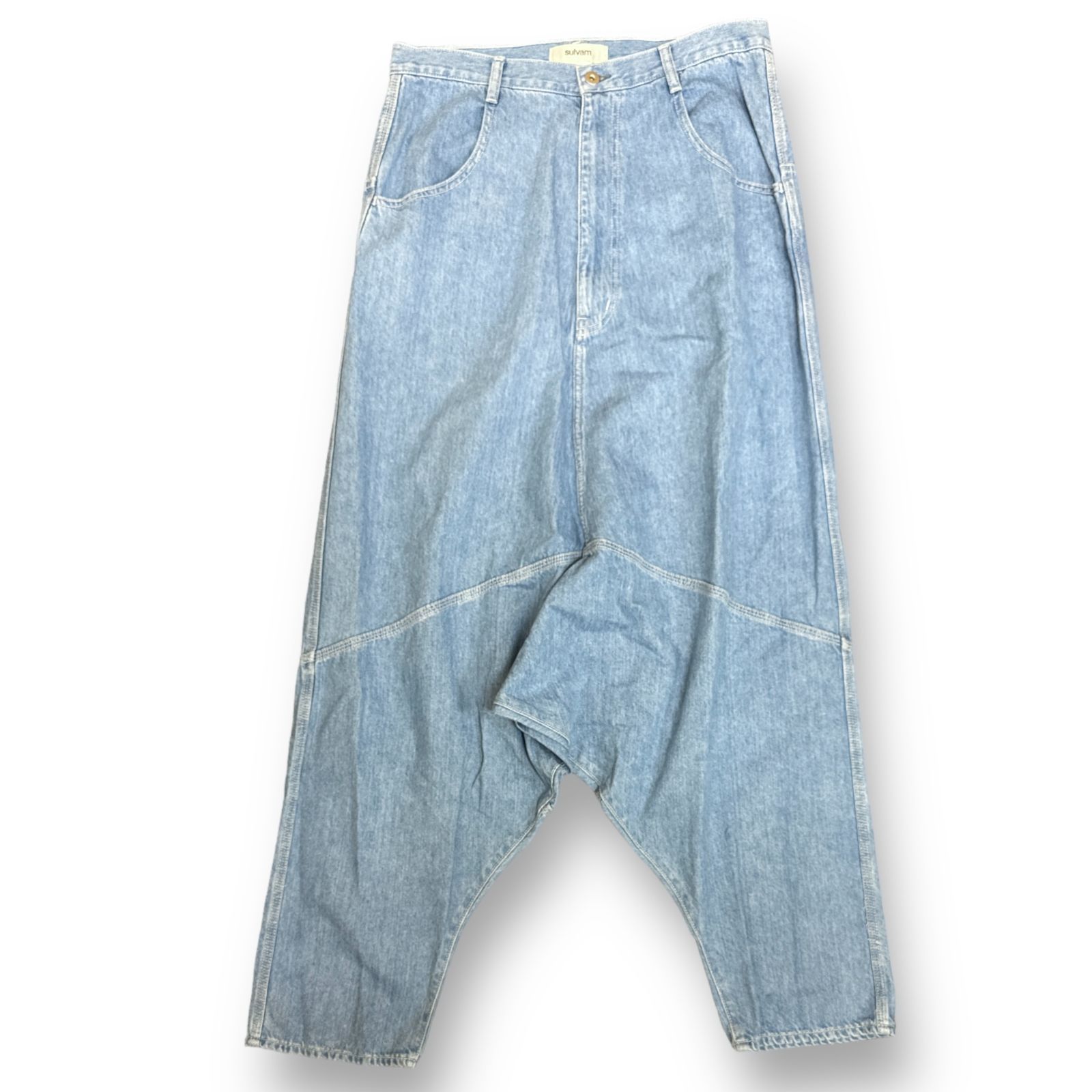 定価62700円 23SS sulvam サルエルデニムパンツ　S ジーンズ 定価62700円 23SS sulvam サルエルデニムパンツS ジーンズ