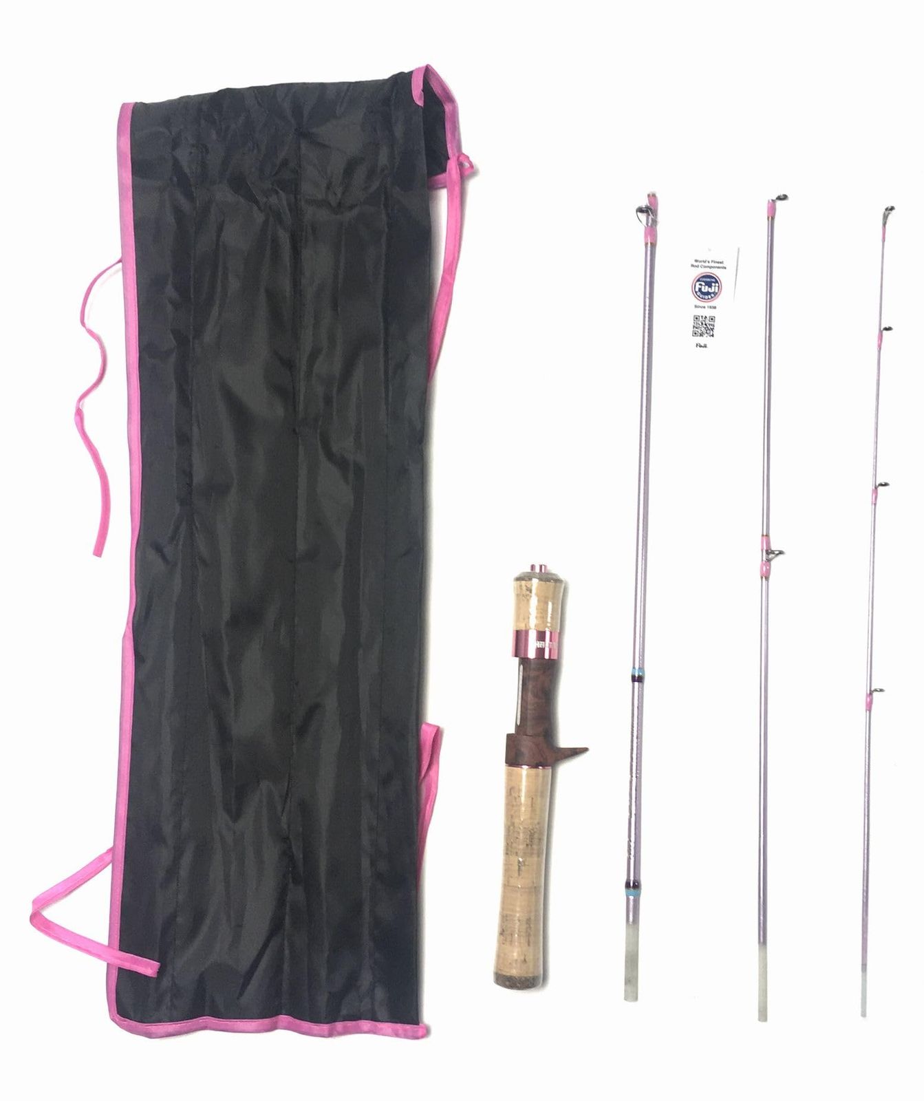 Fujiガイド 4.6フィート ベイトパックロッド 4ピース XUL 渓流ベイト トラベルロッド ベイトフィネスロッド トラウトロッド イワナ ルアーロッド ヤマメ ニジマス エリアトラウト [Fuji製ガイド4.6ftベイトパックロッド4ピース(XUL)]