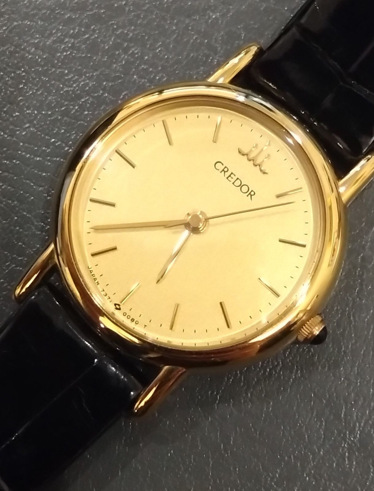 903 極美品！ SEIKO セイコー クレドール  14K クォーツ 腕時計 7371-0080