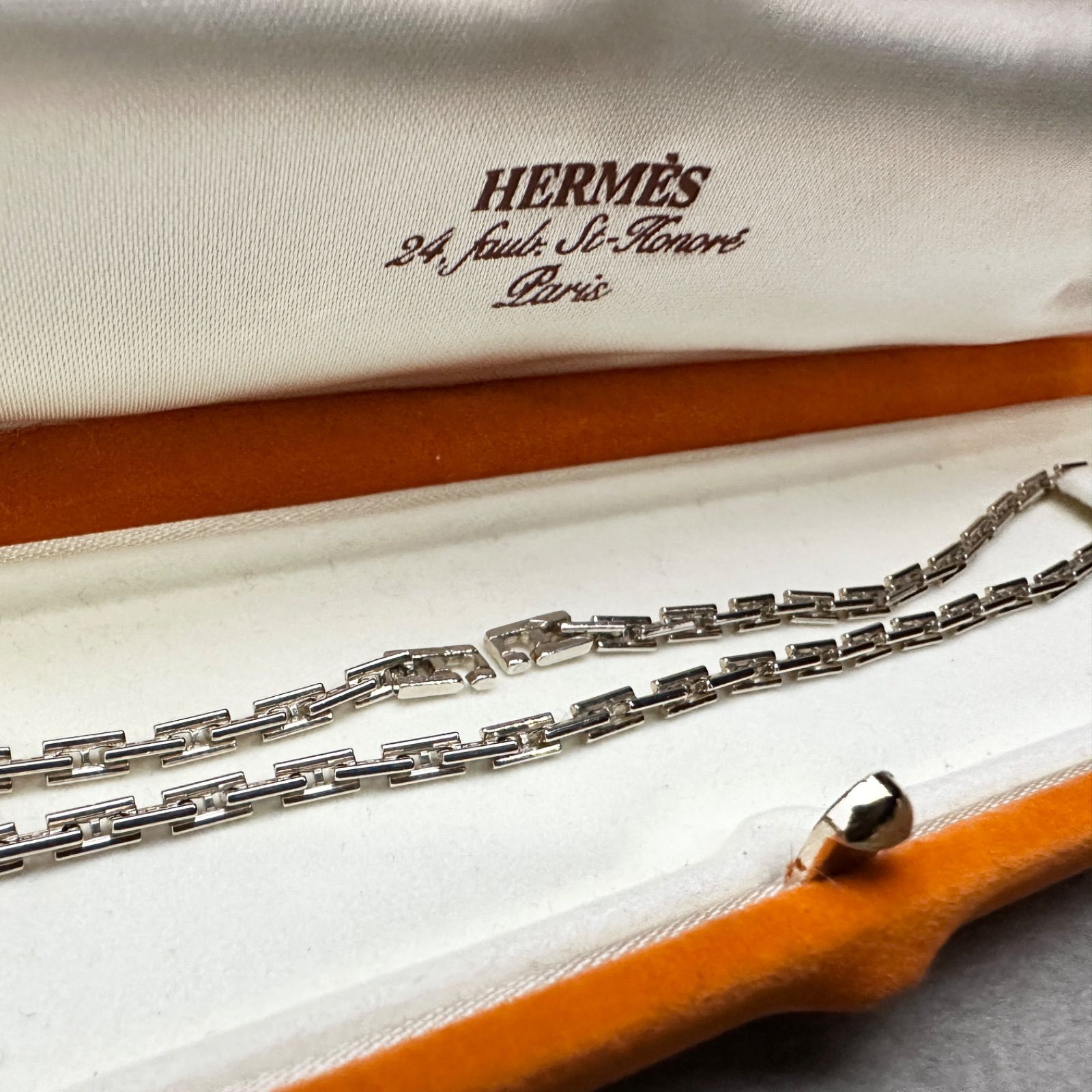 HERMES エルメス ヘラクレス 42 ネックレス 箱付き 約9.5g