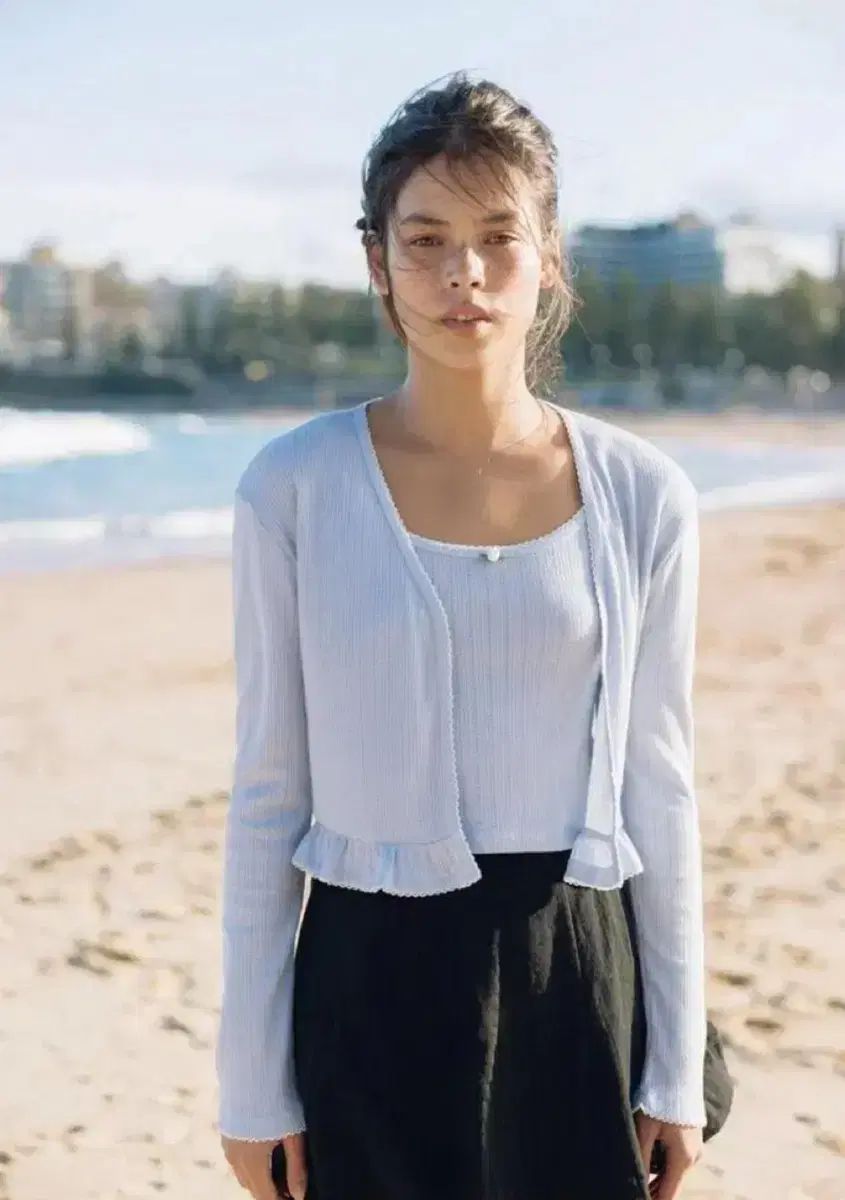 TANNAT フロー コサジュー カーディガン ノースリーブ セット flow cardigan