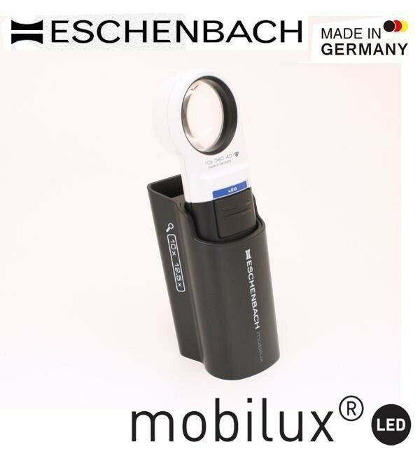 エッシェンバッハ mobiluxLED mobase LEDワイドライトルーペ＆ スタンド 35mmΦ 10倍 1511-10M