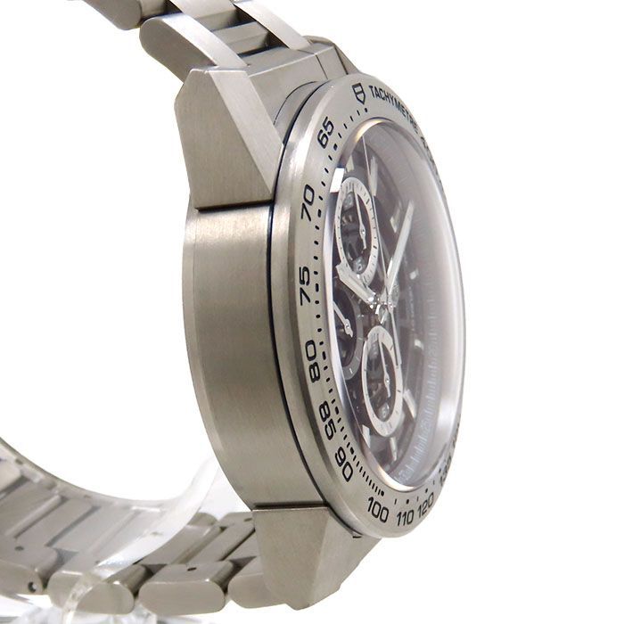  TAG HEUER タグホイヤー カレラ キャリバー ホイヤー01 クロノグラフ グレーファントム CAR2A5C FT6125 スケルトン グレー文字盤 Ti チタン 裏スケ 保証書付 自動巻 メンズ 腕時計 仕上済 241001023698 ブラウン系 自動巻き時計 腕時計(アナログ)