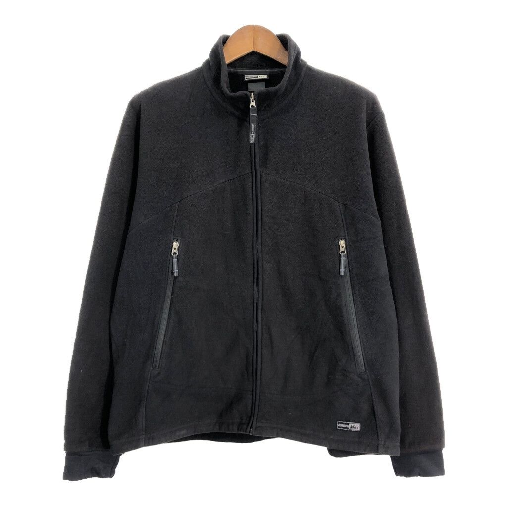 REI アール・イー・アイ WIND PRO フリースジャケット アウトドア ブラック (メンズ XL) 中古 古着 S8465