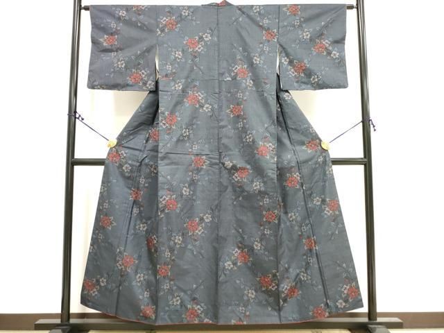 平和屋着物○本場大島紬 楓文 正絹 逸品 AAAY6293ph