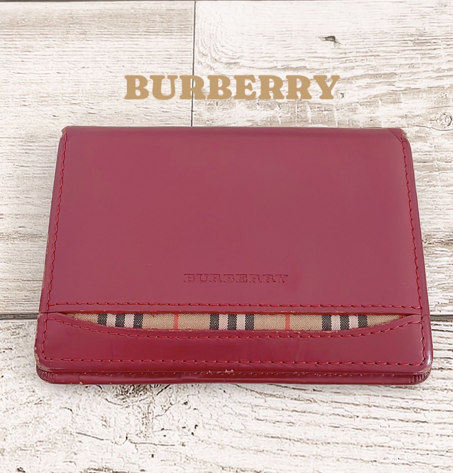 BURBERRY バーバリー レザー 本革 カードケース パスケース ID
