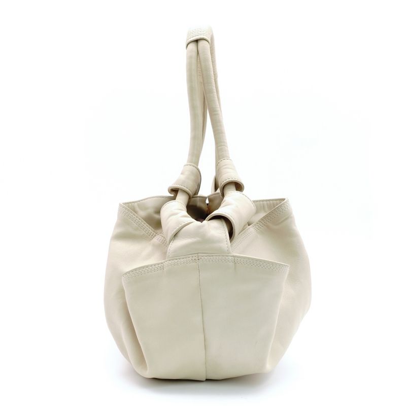 LOEWE アナグラム ナッパアイレ ナッパレザー ハンドバッグ ホワイト LOEWE（ロエベ） ナッパアイレ アナグラム ハンドバッグ レザー