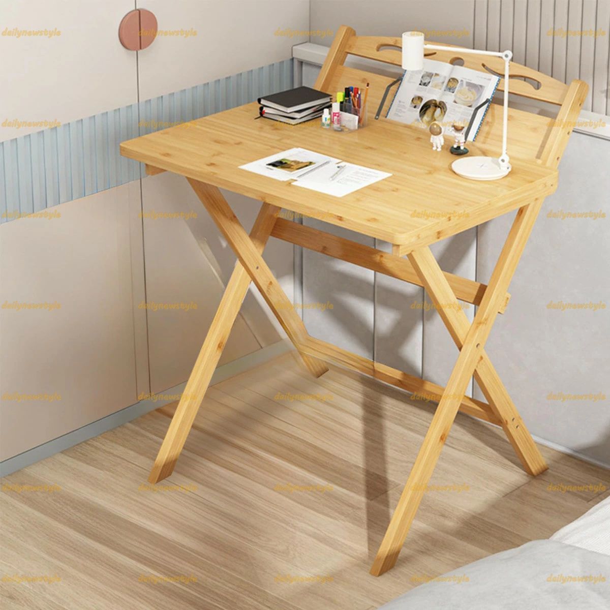 デスク チェア セット ナチュラル×ホワイト 幅80×奥行40cm コンセント