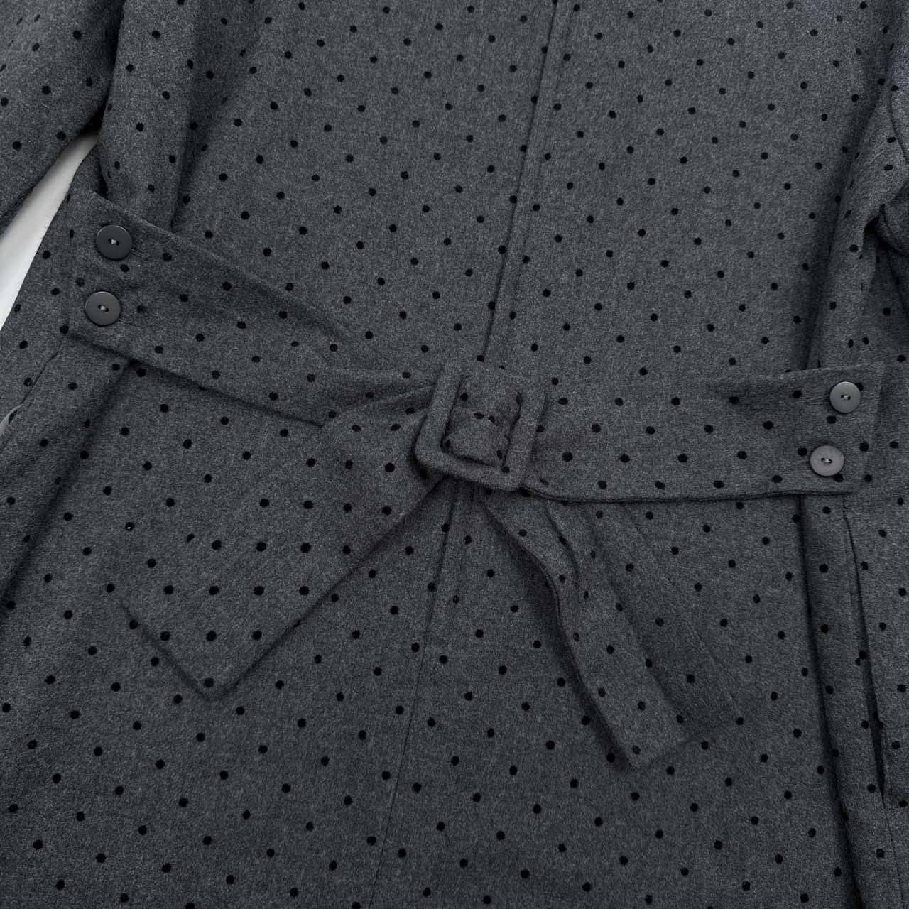 80s 90s ヴィンテージ pierre cardin ベロア襟 水玉 ドット柄 長袖 A 