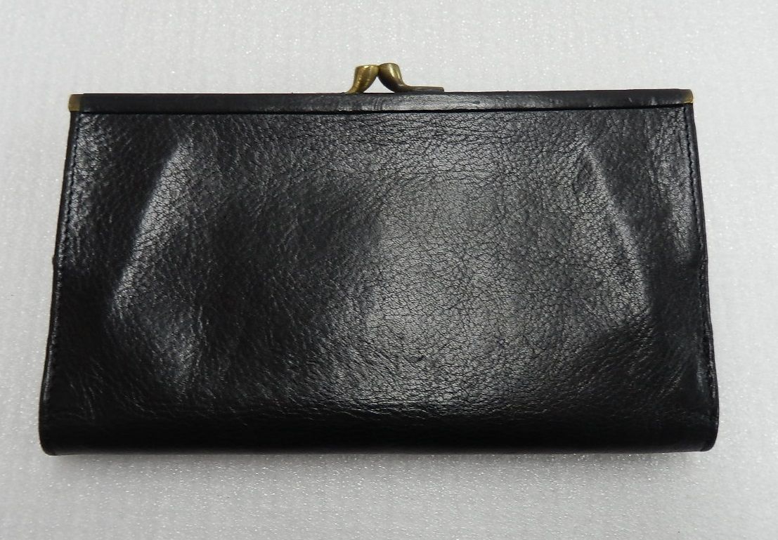 IL BISONTE イルビゾンテ 長財布 がま口小銭入れ付 C0911P ブラック  