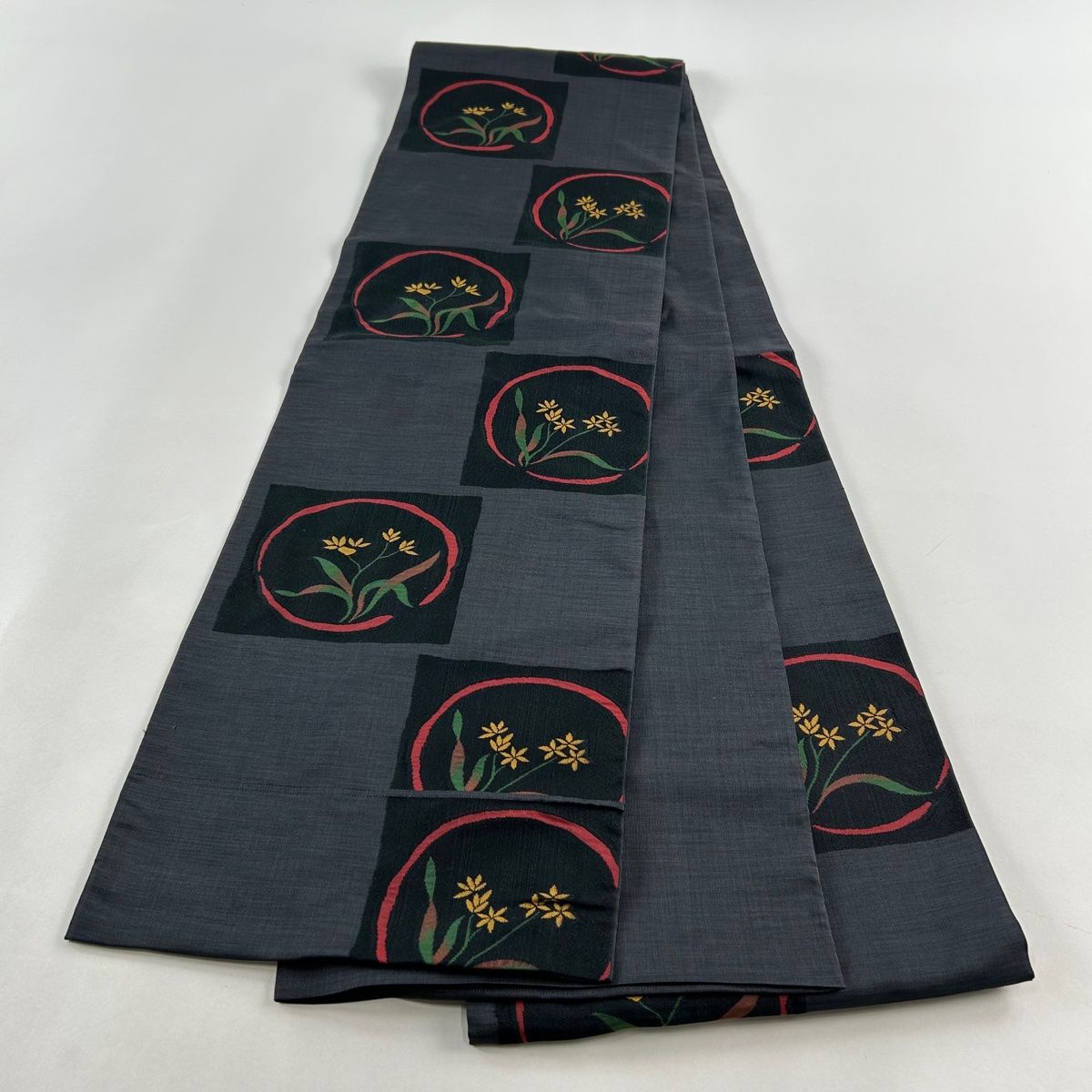 正絹 六通袋帯【花菱 紫】 No.1765 正絹 六通袋帯【花菱 紫】 No.1765