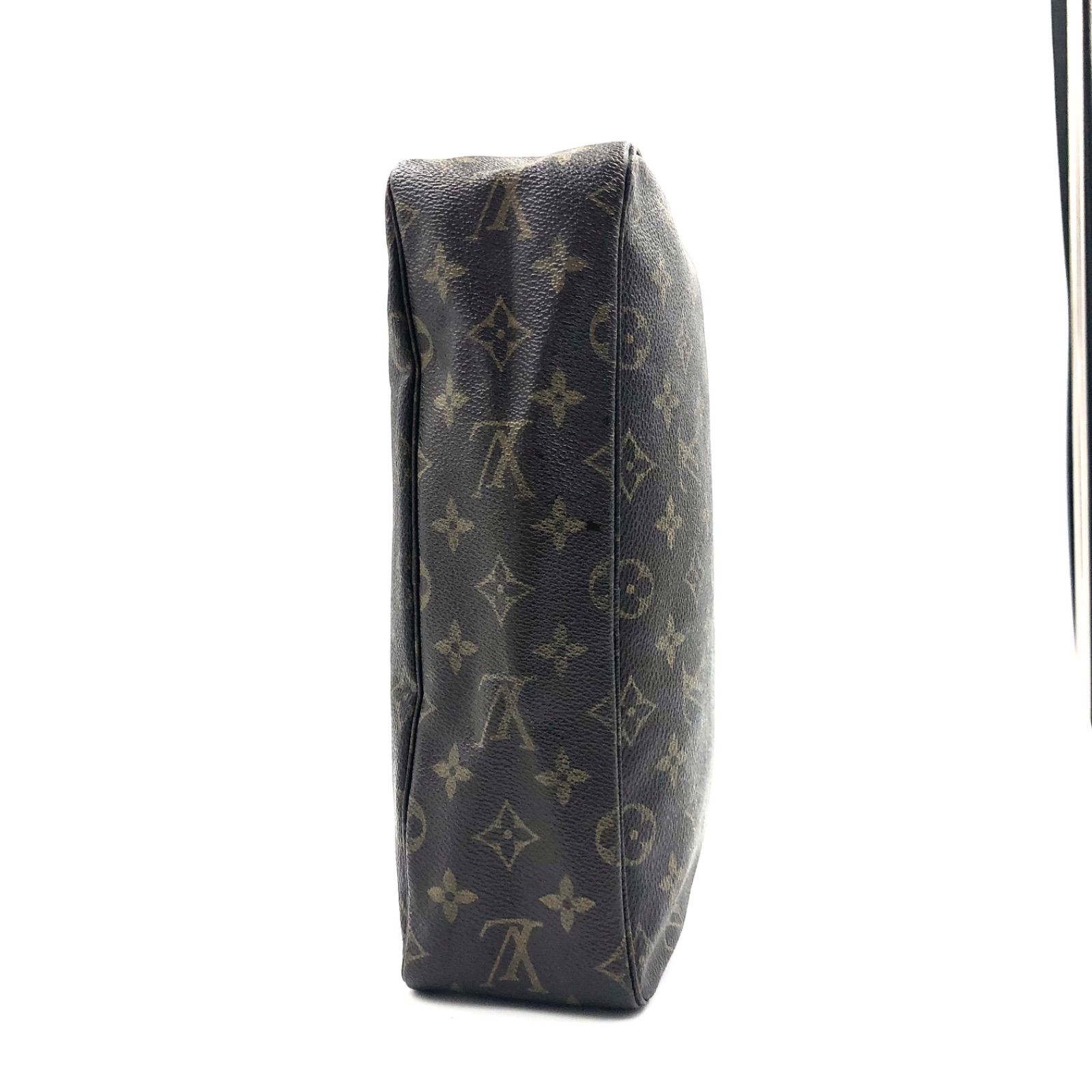 □良品□鑑定済み□LOUIS VUITTON ルイヴィトン モノグラム トゥルーストワレット28 クラッチバッグ コスメポーチ PVC 布タグあり  ECLAIR社製ファスナー ブラウン フランス製 80年代ヴィンテージ - メルカリ