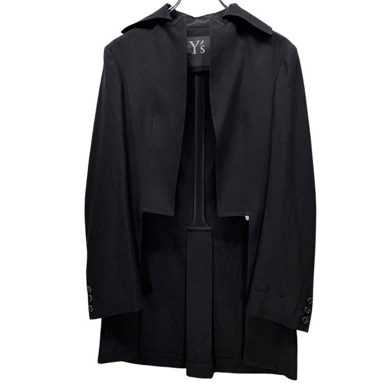 Y s スクエアカッティング燕尾ロングジャケット テーラード コート Yohji Yamamoto Femme ヨウジヤマモト レディース