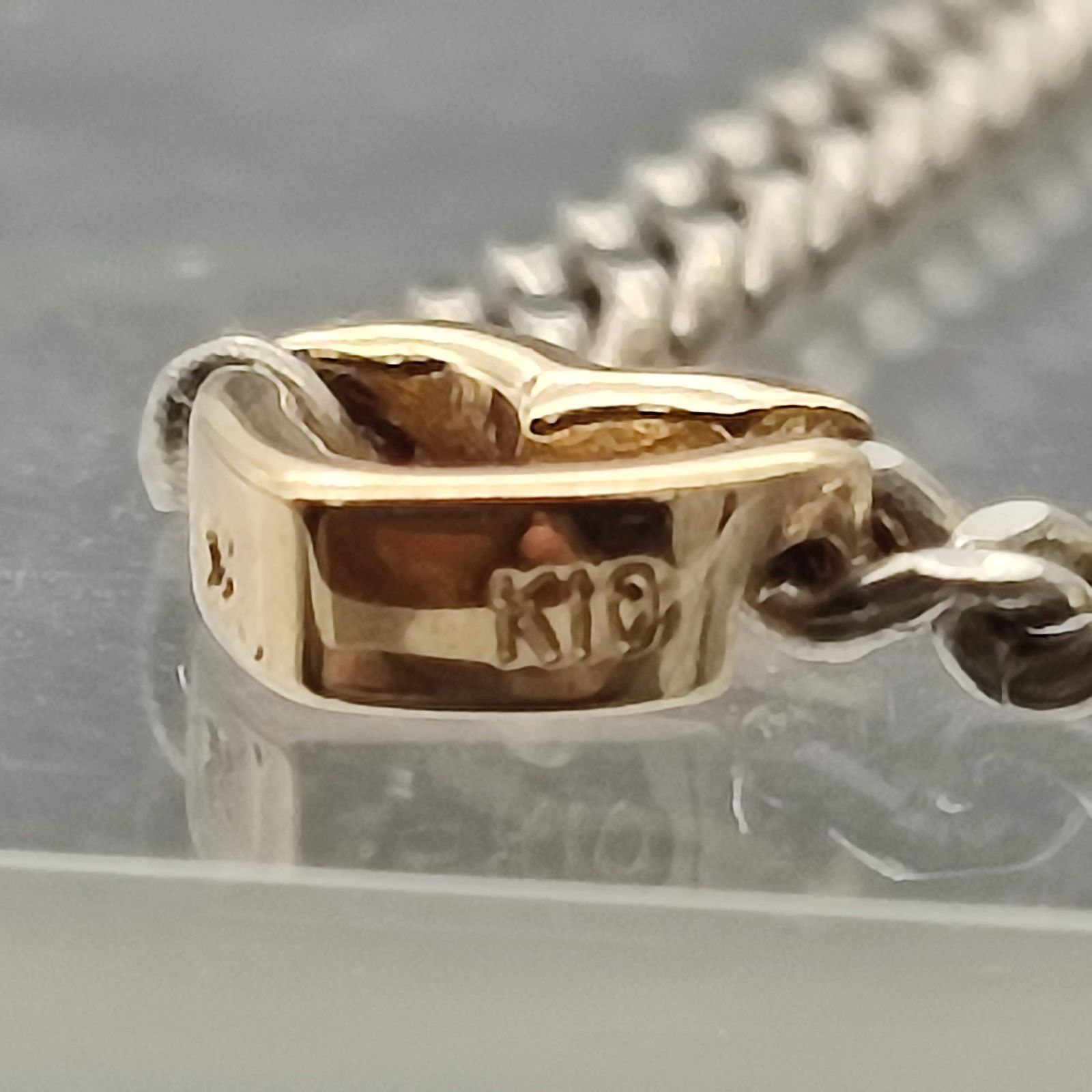 美品】4℃ ヨンドシー ハートトップ喜平チェーンネックレス K10
