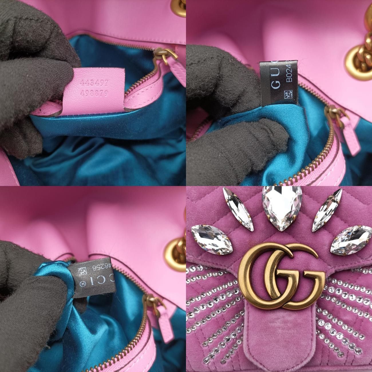 グッチGucciGGマーモントピンクベロア443497B024246256