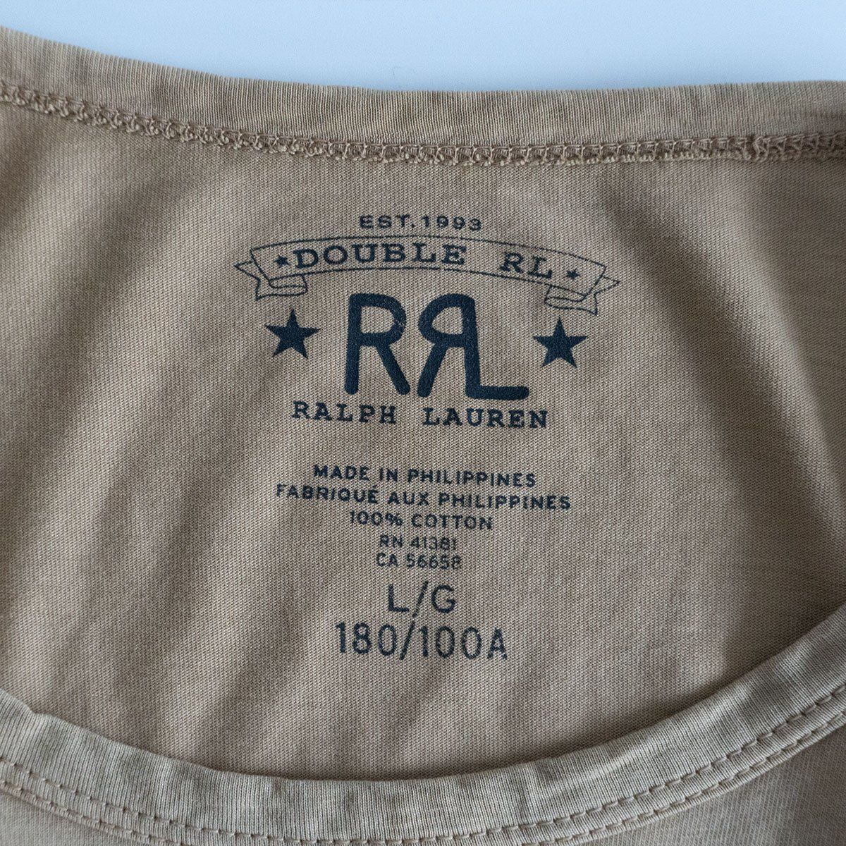 洗練されたデザイン♪【RRL】RRL ロゴTシャツ ロゴ ジャージー Tシャツ（Tシャツ/カットソー）｜RRL（ダブル