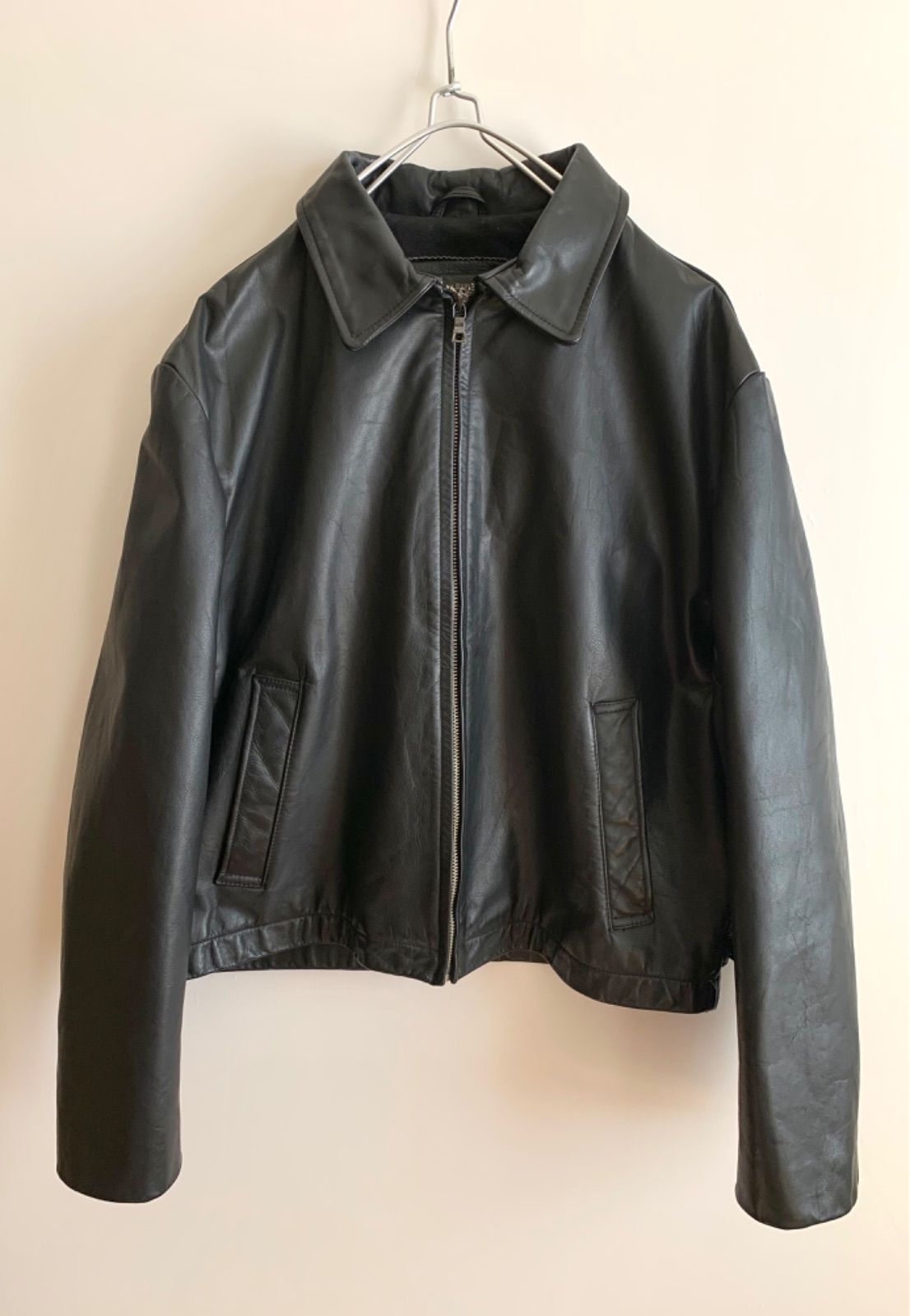 90s BANANA REPUBLIC 襟付きオールドスタイル レザージャケット 90s BANANA REPUBLIC バナナリパブリック 襟付きオールド
