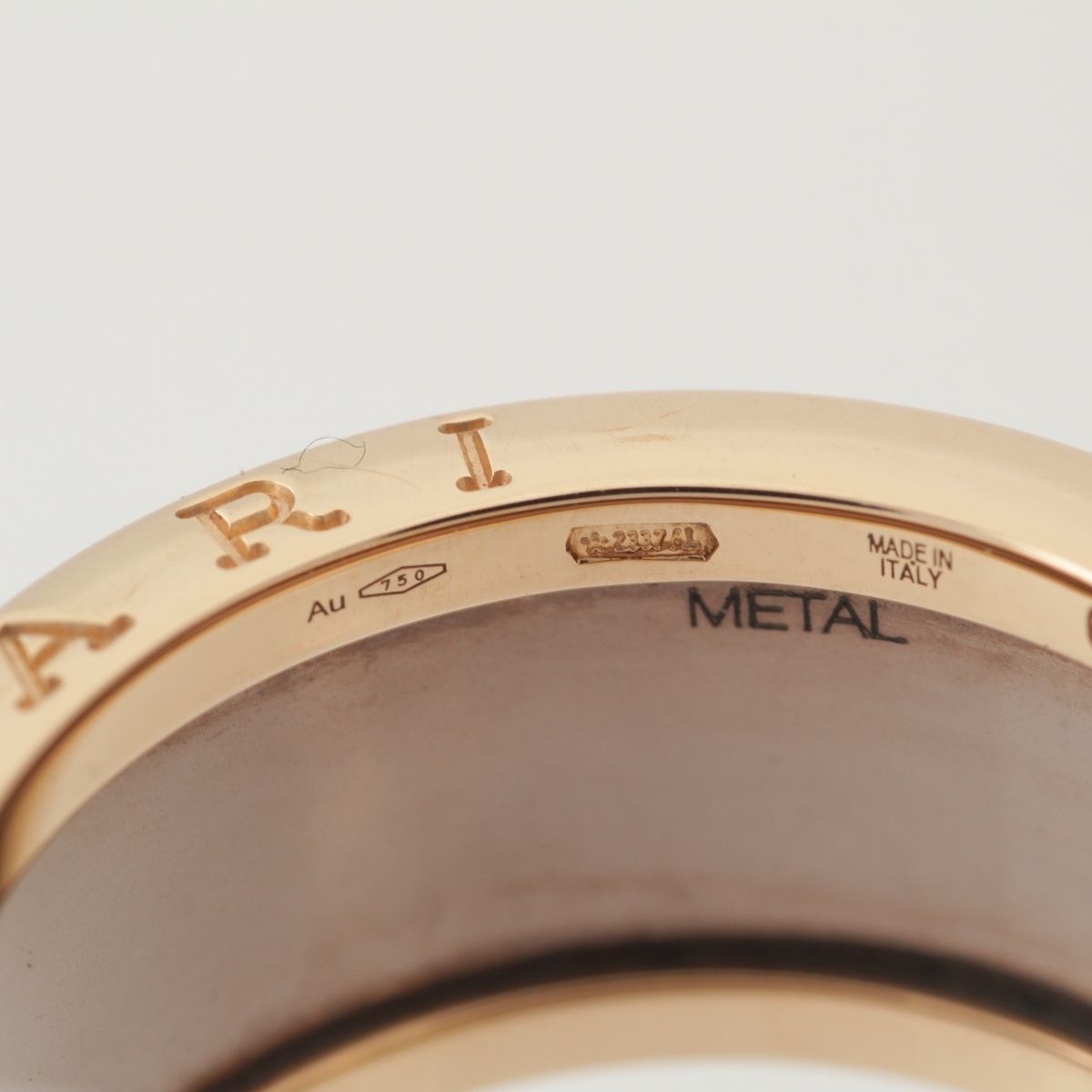 ブルガリ B-zero1 Au750 セラミックリング 7号 ブルガリ BVLGARI ビーゼロワンリング ピンクゴールド Au750