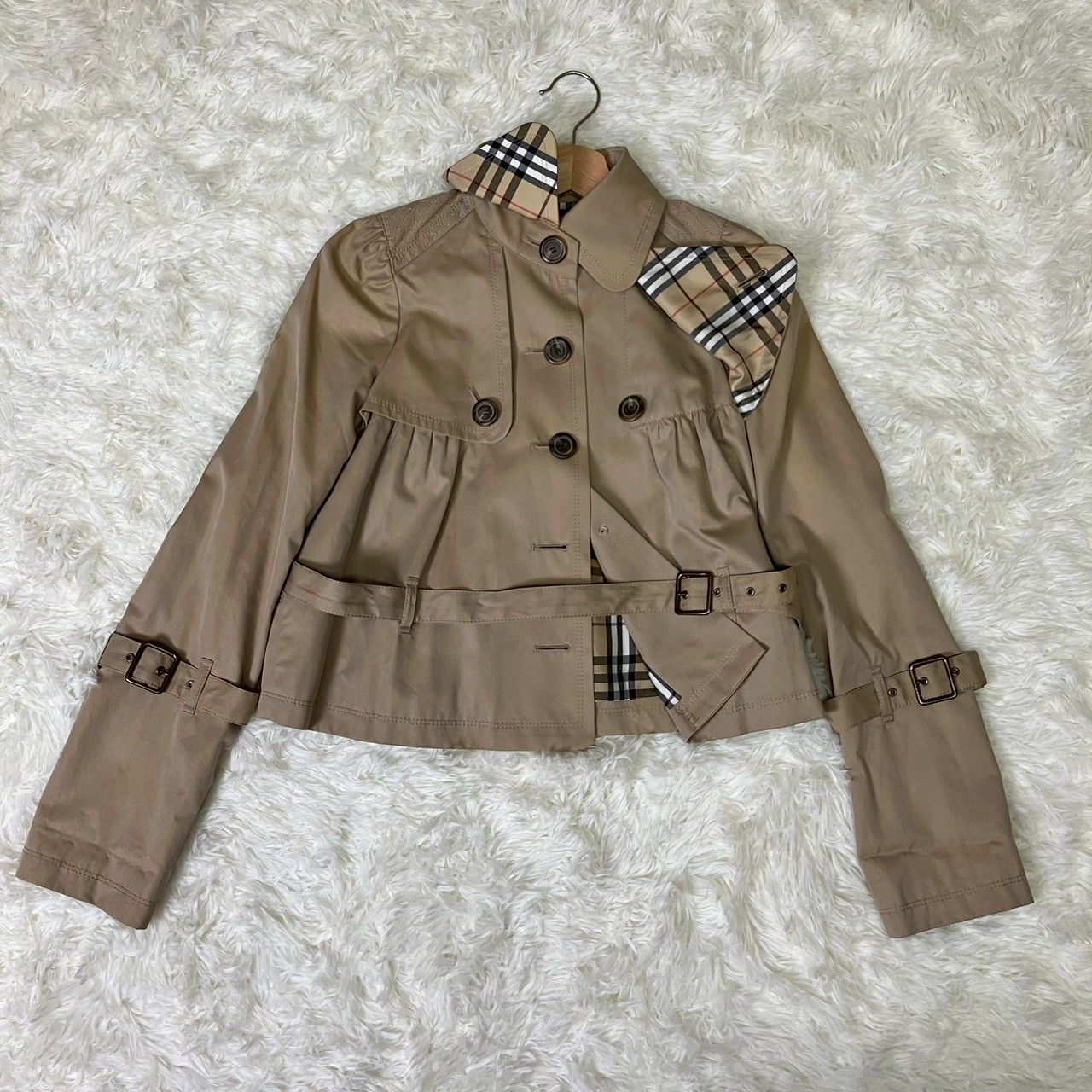 バーバリーブルーレーベル ［ BURBERRY ］ チェック柄 ショート