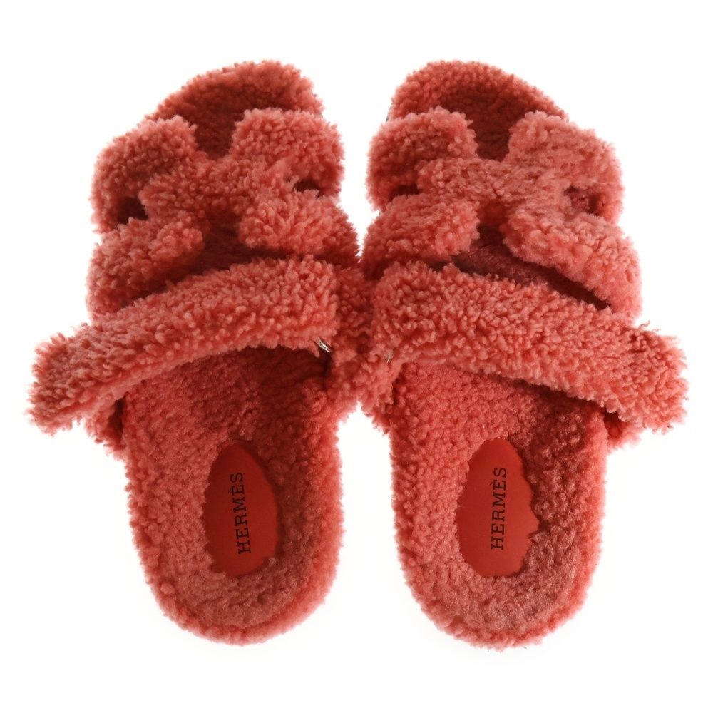 ボアフラットサンダル オレンジ