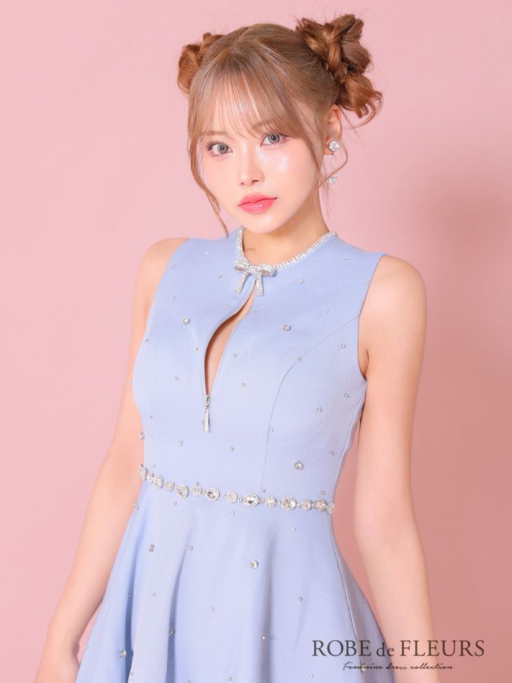 ブルー [FM3618-Y-2502]【ROBE de FLEURS/ローブドフルール