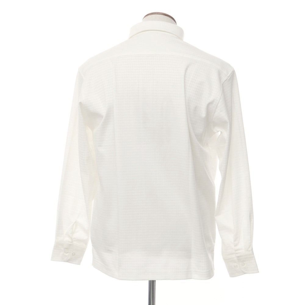 【中古】アクアスキュータム Aquascutum コットンポリエステルジャージー BDシャツ オフホワイト【サイズM】【メンズ】