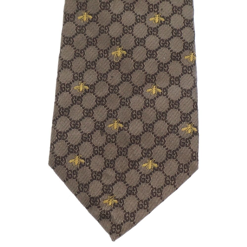 GUCCI (グッチ) GG Bee Silk Tie 545078 4E002 GGビー シルク ネクタイ