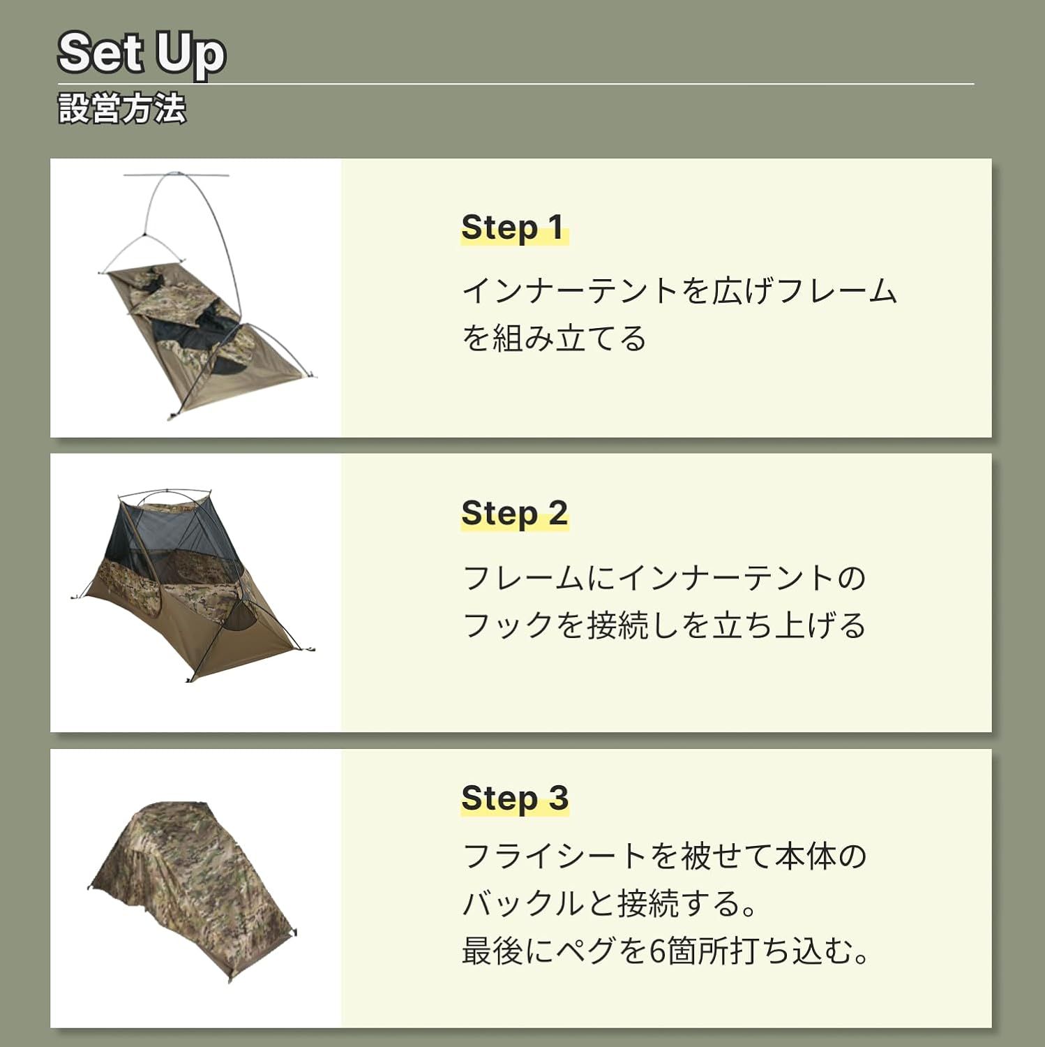 ソロテント キャンプツーリング